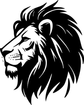 Lion, Minimalist and Simple Silhouette - Vector illustration