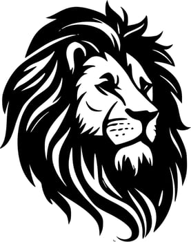 Lion, Minimalist and Simple Silhouette - Vector illustration