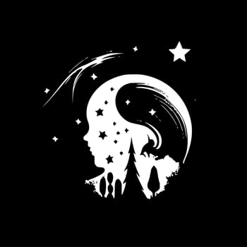 Magical - Black and White Isolated Icon - Vector illustration