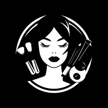 Makeup - Minimalist and Flat Logo - Vector illustration