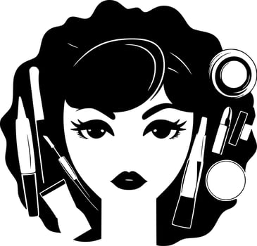 Makeup - Minimalist and Flat Logo - Vector illustration