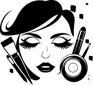 Makeup - Minimalist and Flat Logo - Vector illustration