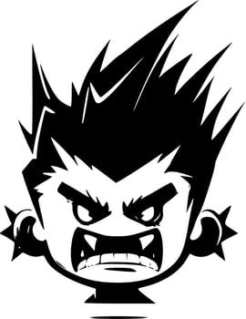 Metal, Black and White Vector illustration