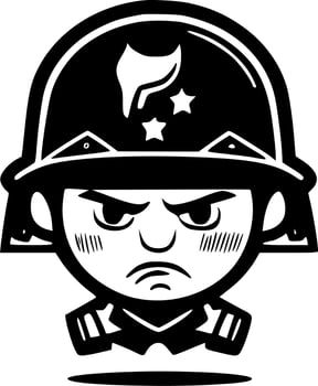 Military - Minimalist and Flat Logo - Vector illustration