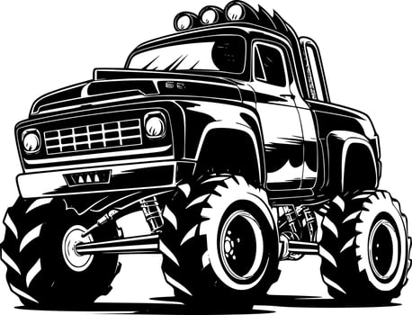 Monster Truck - High Quality Vector Logo - Vector illustration ideal for T-shirt graphic