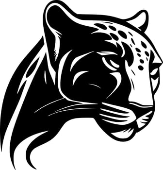 Panther - Black and White Isolated Icon - Vector illustration