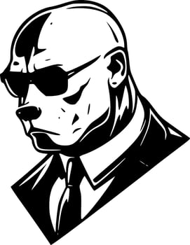 Pitbull, Minimalist and Simple Silhouette - Vector illustration