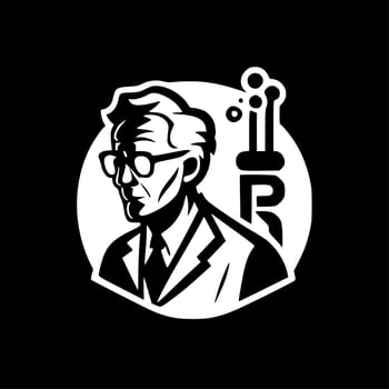 Science - Minimalist and Flat Logo - Vector illustration