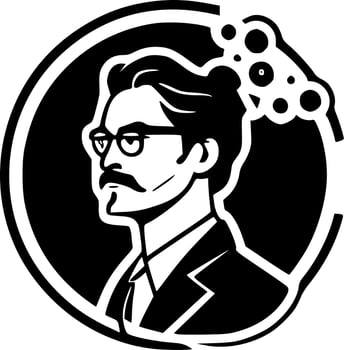Teacher - Minimalist and Flat Logo - Vector illustration