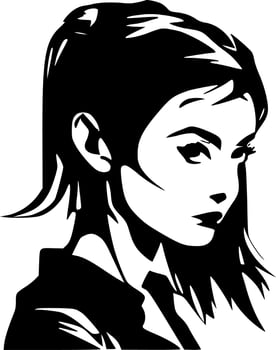 Woman, Minimalist and Simple Silhouette - Vector illustration