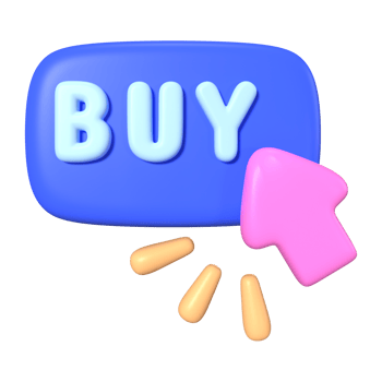 Buy Button 3D Illustration Icon png