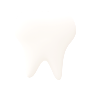 White Tooth Element In 3D Style. png