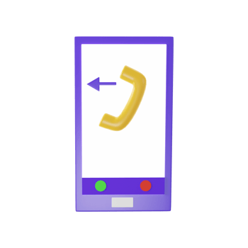 Incoming Call In Smartphone Screen 3D Icon. png