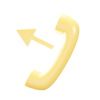 3D Style Outgoing Phone Call Icon In Golden Color. png