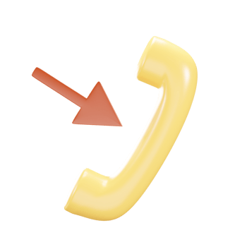 3D Illustration Of Incoming Phone Call Icon In Yellow Color. png