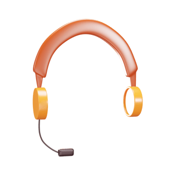 Golden And Brown Headphone Icon In 3D Render. png