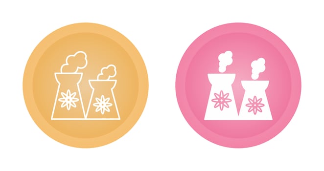 Nuclear Plant Vector Icon
