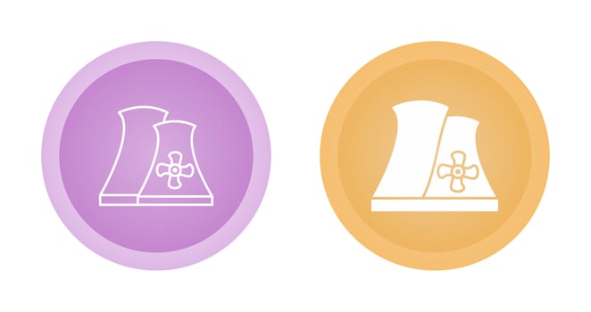 Nuclear Plant Vector Icon