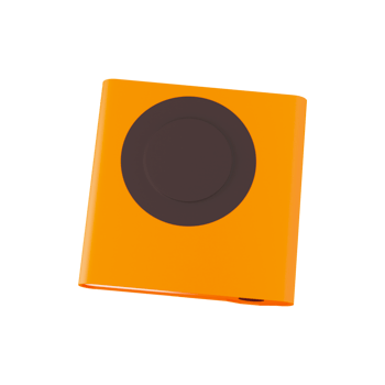 Golden And Brown Illustration of Ipod Shuffle 3D Icon. png
