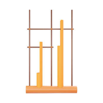 Golden Angklung Musical Instrument 3D Icon. png