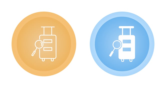 Luggage Inspection Vector Icon