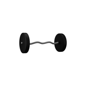 3D Render Style Barbell Icon In Grey Color. png