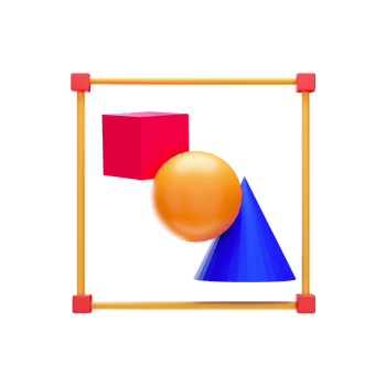 Colorful Shapes Tool Icon In 3D Style. png