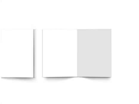 Blank Bi-Fold Brochure Template Layout With Double-Side On White Background. png