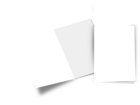 Blank Bi-Fold Brochure Template Set On White Background. png