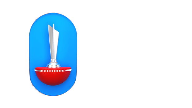 Realistic Silver Trophy Cup Over 3D Red Half Cricket Ball And Copy Space. png