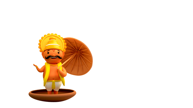 3D Render of King Mahabali png