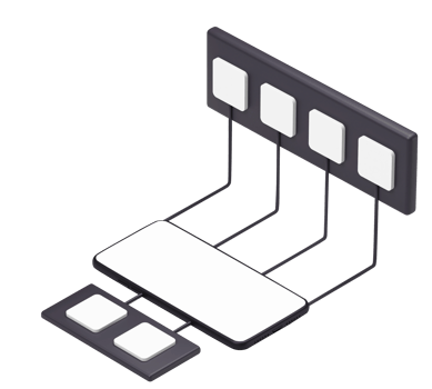 3D Render of Smartphone Screen With Showing Various Thumbnails On White Background. png