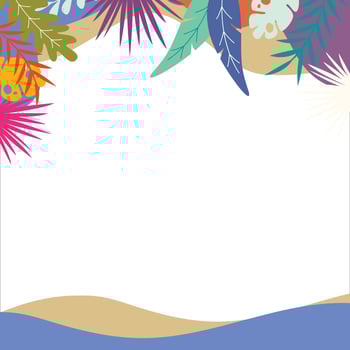 Spring frame background with colorfull leaves ilustration vector