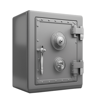 Safe box icon on transparent background, created with png