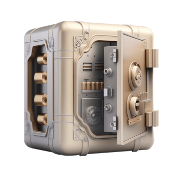 Safe box icon on transparent background, created with png