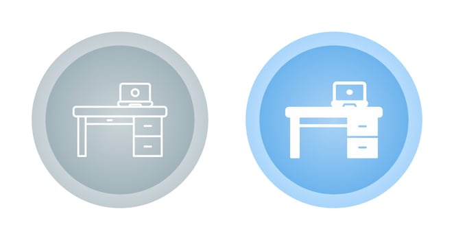 Office Desk Vector Icon