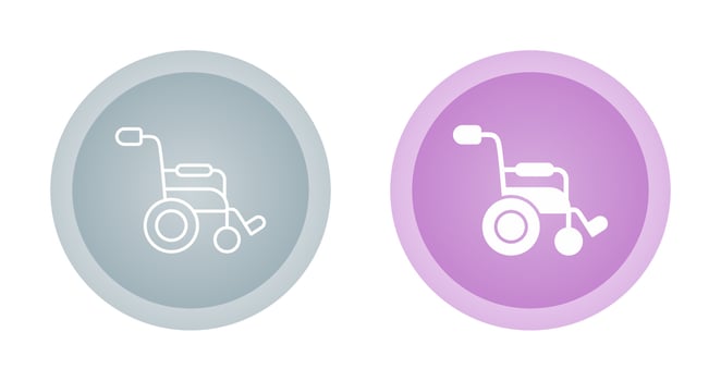 Wheel Chair Vector Icon