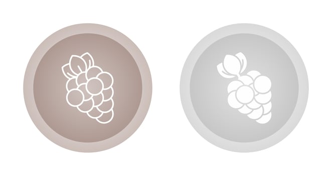 Grapes Vector Icon Set