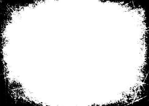 Grunge border texture background. Abstract frame overlay. PNG graphic illustration with transparent background.