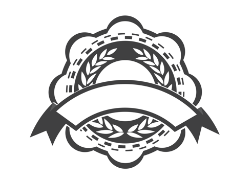Black and white Label template png