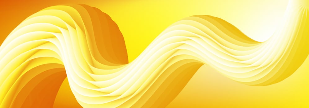 Horizontal background with abstract liquid gradient shape. Vector yellow bright header template design.