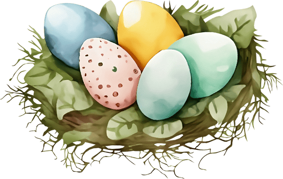 Watercolor Easter Traditional Elements png