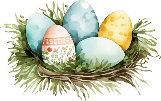 Watercolor Easter Traditional Elements png