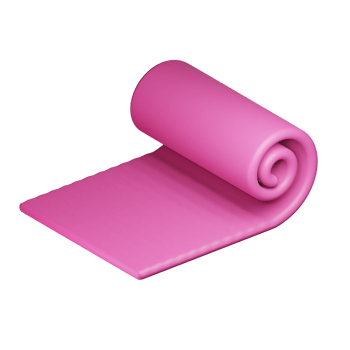 3d yoga mat gym and fitness illustration concept icon png