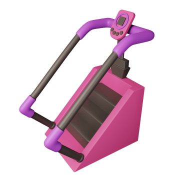 3d chair climber gym and fitness illustration concept icon png