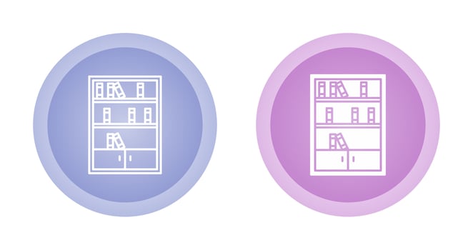 Books Shelf Vector Icon
