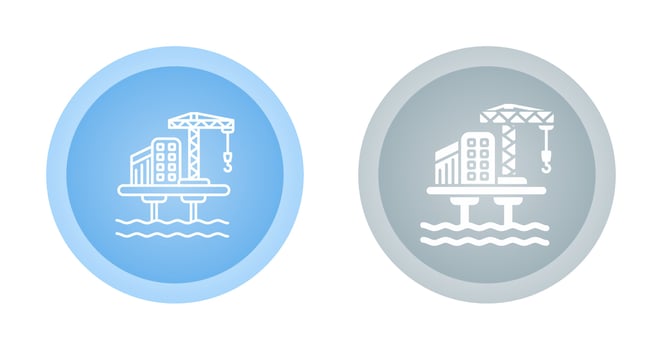 Oil Platform Vector Icon