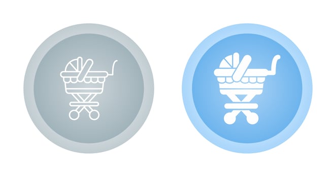 Baby Carriage Vector Icon