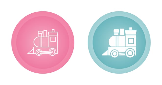 Toy Train Vector Icon