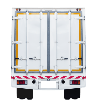 Behind view white truck png